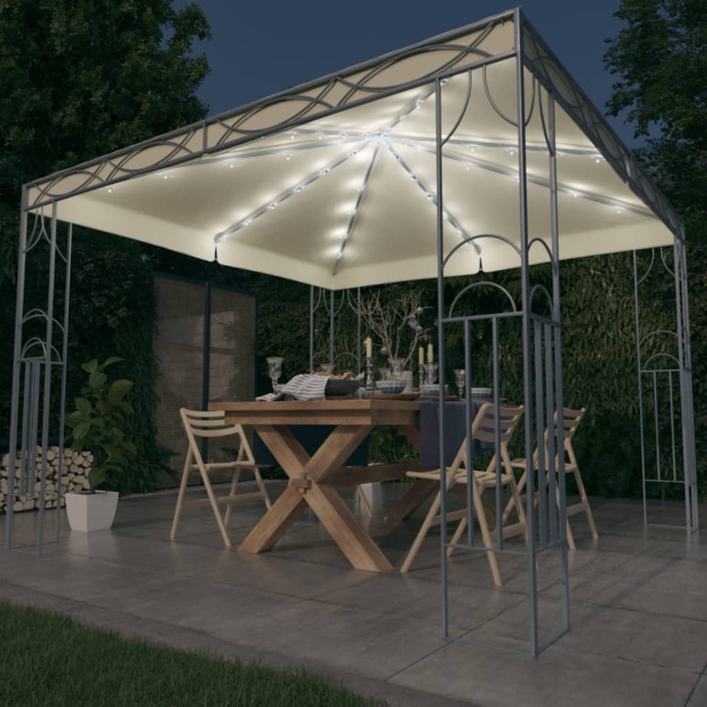 Vidaxl Arbor avec Garland Light Garland 300x300 cm de couleur crème