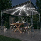 Vidaxl Arbor con ghirlanda leggera a LED 300x300 cm color antracite