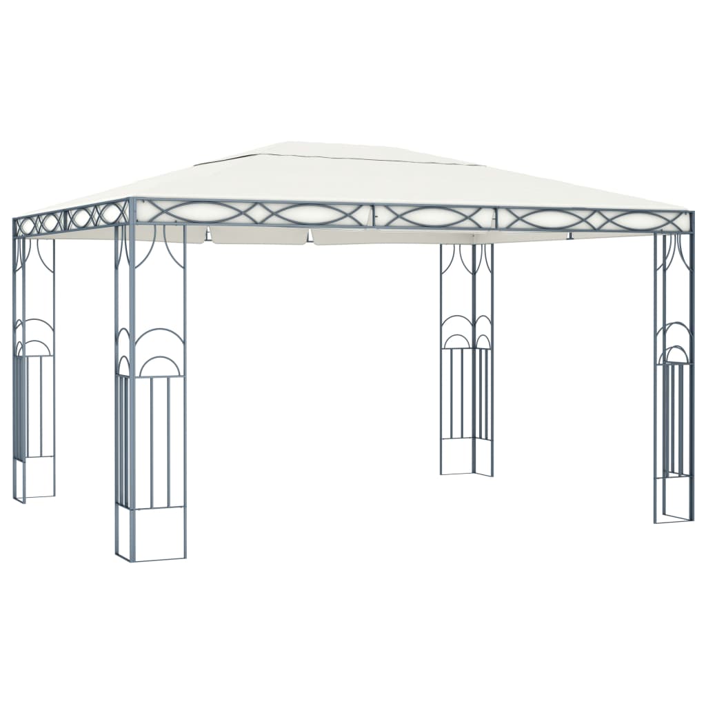 Arbor de Vidaxl con guirnalda de luz LED 400x300 cm de color crema