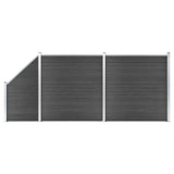 Vidaxl Fence Panel Set 446X (105-186) cm HKC svart