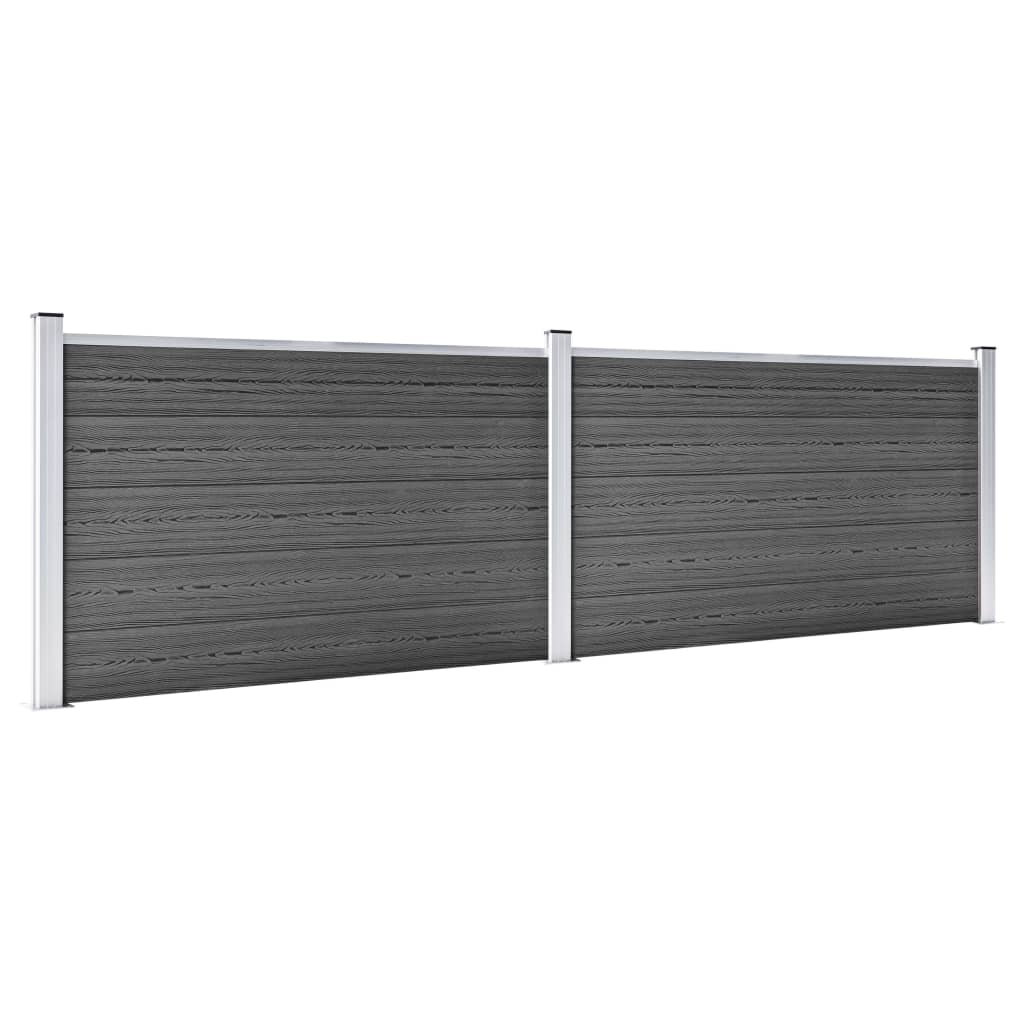 VIDAXL -Zauntafel 353x105 cm HKC Schwarz