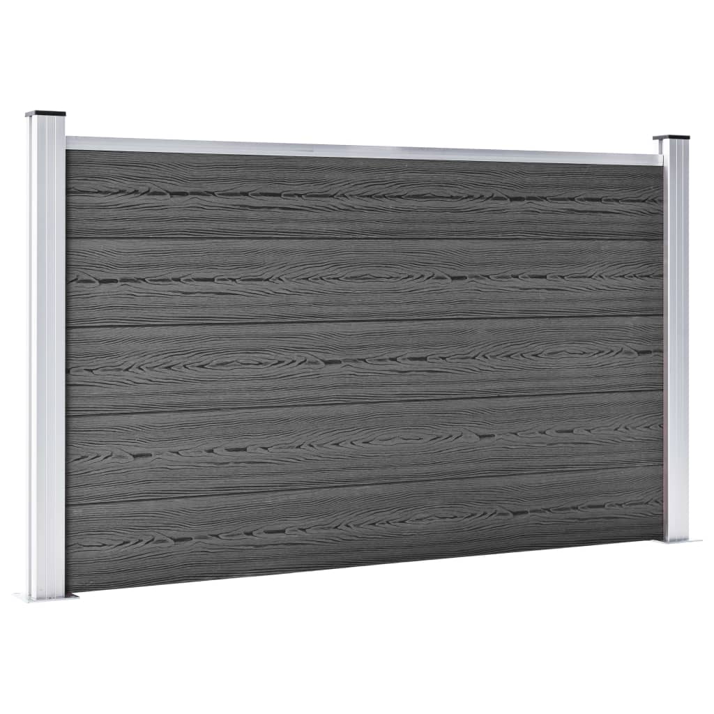 Panel de valla Vidaxl Conjunto de 526x105 CM HKC Negro