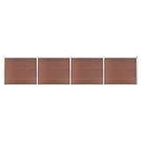 Vidaxl fence panel set 699x146 cm HKC Brown