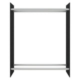 Fidaxl Fichette 80x35x100 cm en verre durci noir
