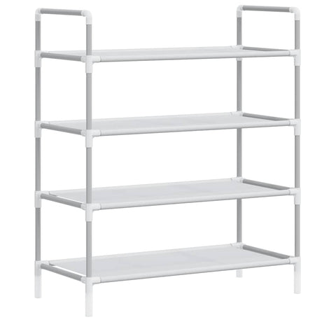 Rack de chaussures Vidaxl avec 4 étagères de métal et de couleur en tissu non tissé