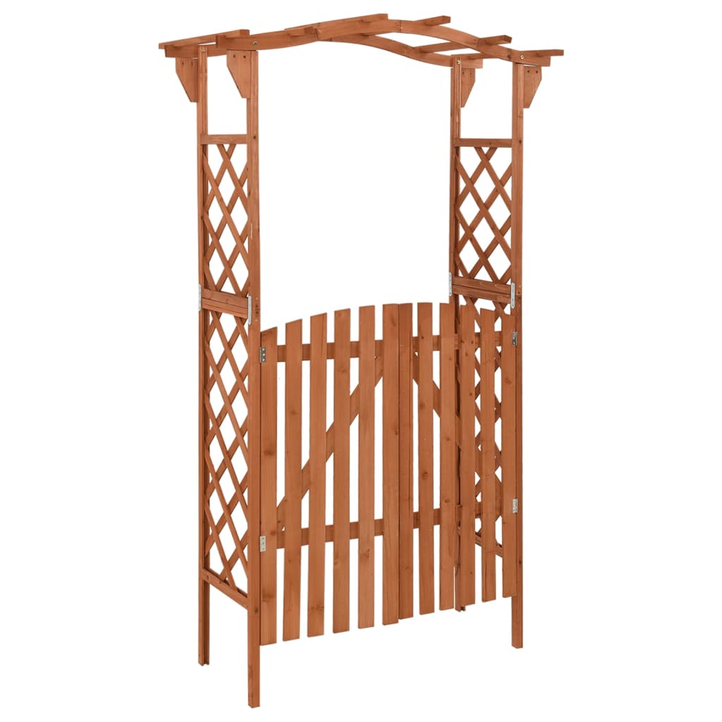 Vidaxl Pergola mit Port 116x40x204 cm Festkieferholz