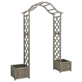 Vidaxl pergola avec du jardinière en pin massif gris