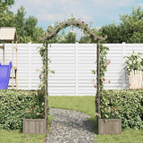 Vidaxl pergola avec du jardinière en pin massif gris