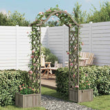 Vidaxl pergola avec du jardinière en pin massif gris
