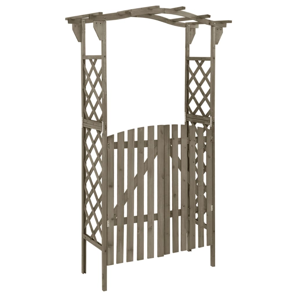 Vidaxl pergola with port 116x40x204 cm solid pine gray gray