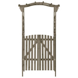 Vidaxl pergola avec port 116x40x204 cm en pin gris gris