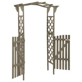 Vidaxl pergola with port 116x40x204 cm solid pine gray gray