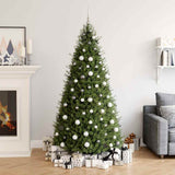 VidaXL Ensemble boule de Noël 60 pièces avec pic et 150 LED blanches et grises