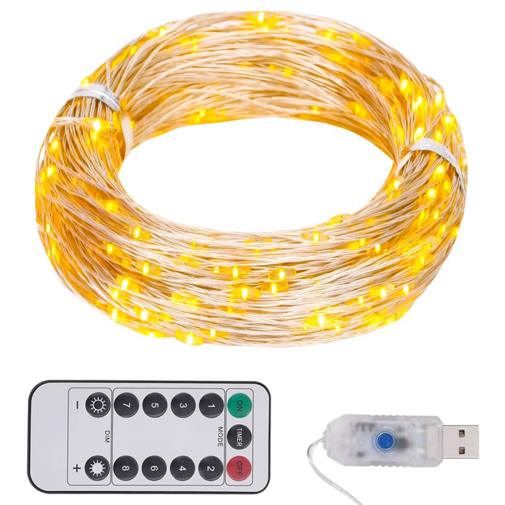 Garland leggera Vidaxl con 300 LED 30 m Bianco caldo