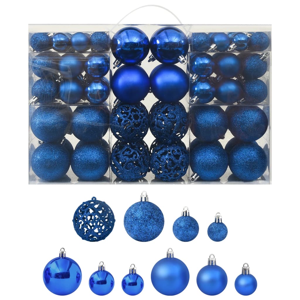 Vidaxl 100 pièces de Noël Set Blue