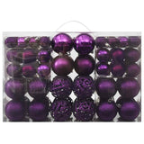 VidaXL Ensemble de boules de Noël 100 pièces violet