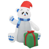 Vidaxl Christmas Figure Polar Bear Pulflable LED à l'intérieur et à l'extérieur 2,4 m