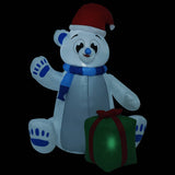 Vidaxl Christmas Figure Polar Bear Pulflable LED à l'intérieur et à l'extérieur 2,4 m