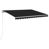 Vidaxl Luifel extensible manuellement avec une couleur anthracite LED 300x250 cm