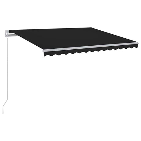 Vidaxl Luifel extensible manuellement avec une couleur anthracite LED 300x250 cm