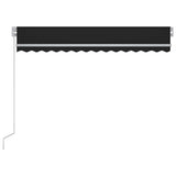 Vidaxl Luifel extensible manuellement avec une couleur anthracite LED 300x250 cm