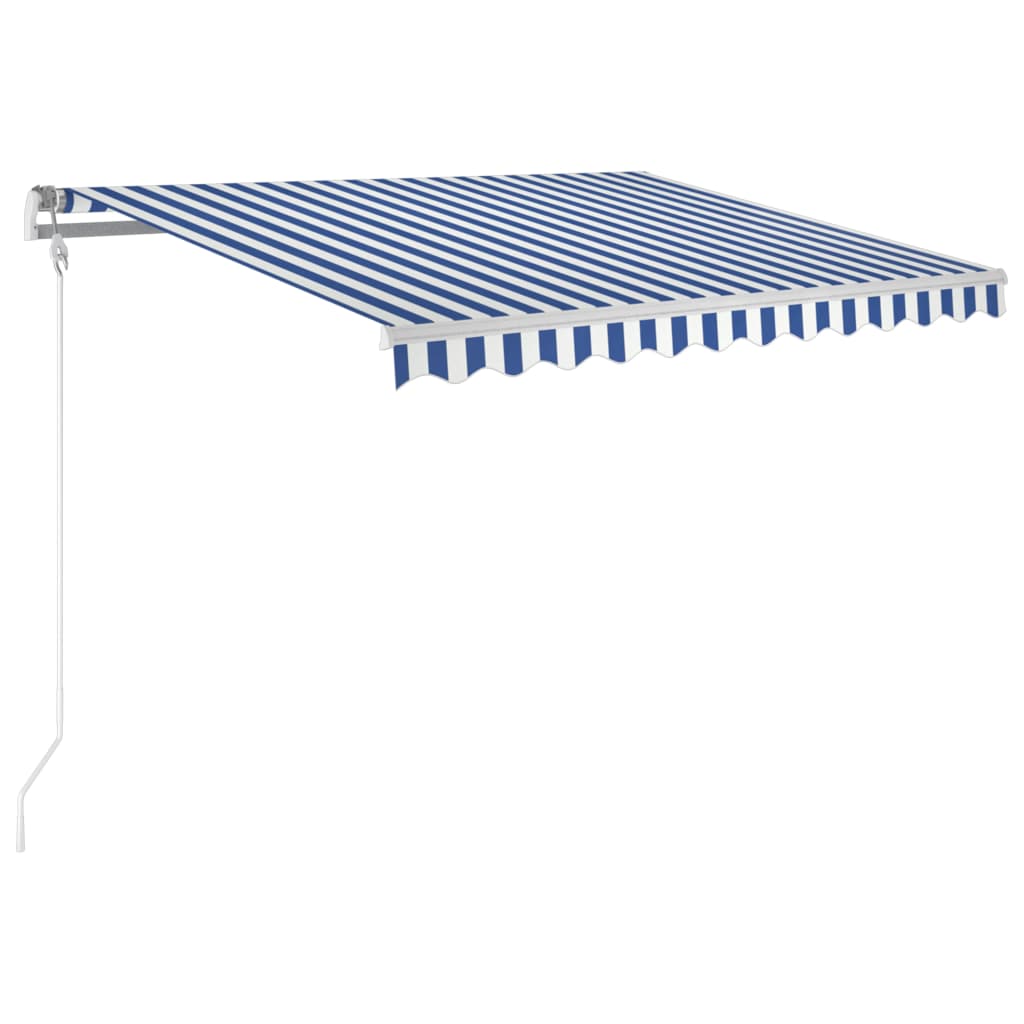 Vidaxl Luifel étend automatiquement 300x250 cm bleu et blanc