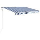 Vidaxl Luifel étend automatiquement 300x250 cm bleu et blanc