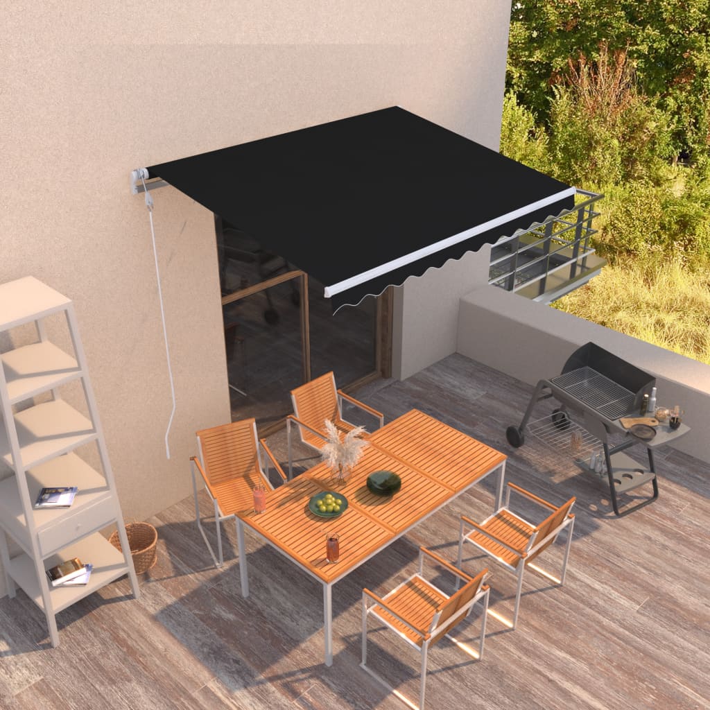 Vidaxl Luifel étend automatiquement 300x250 cm anthracite -colored