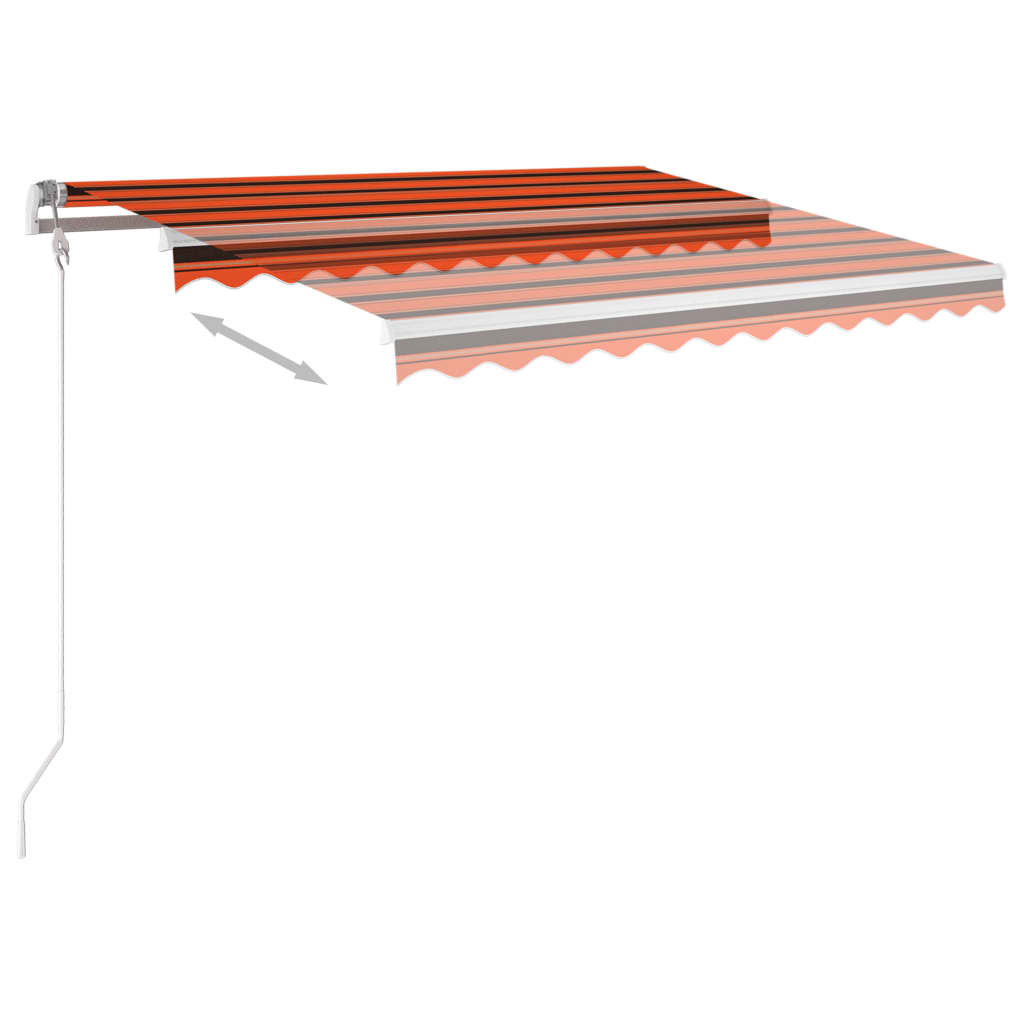Vidaxl Luifel étend automatiquement 300x250 cm d'orange et brun