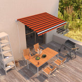 Vidaxl Luifel étend automatiquement 300x250 cm d'orange et brun