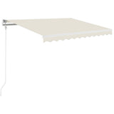 Vidaxl Luifel extensible manuellement avec la Crème à LED 350x250 cm -Colore