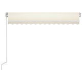 Vidaxl Luifel extensible manuellement avec la Crème à LED 350x250 cm -Colore