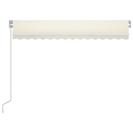 Vidaxl Luifel extensible manuellement avec la Crème à LED 350x250 cm -Colore