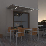 Vidaxl Luifel extensible manuellement avec la Crème à LED 350x250 cm -Colore
