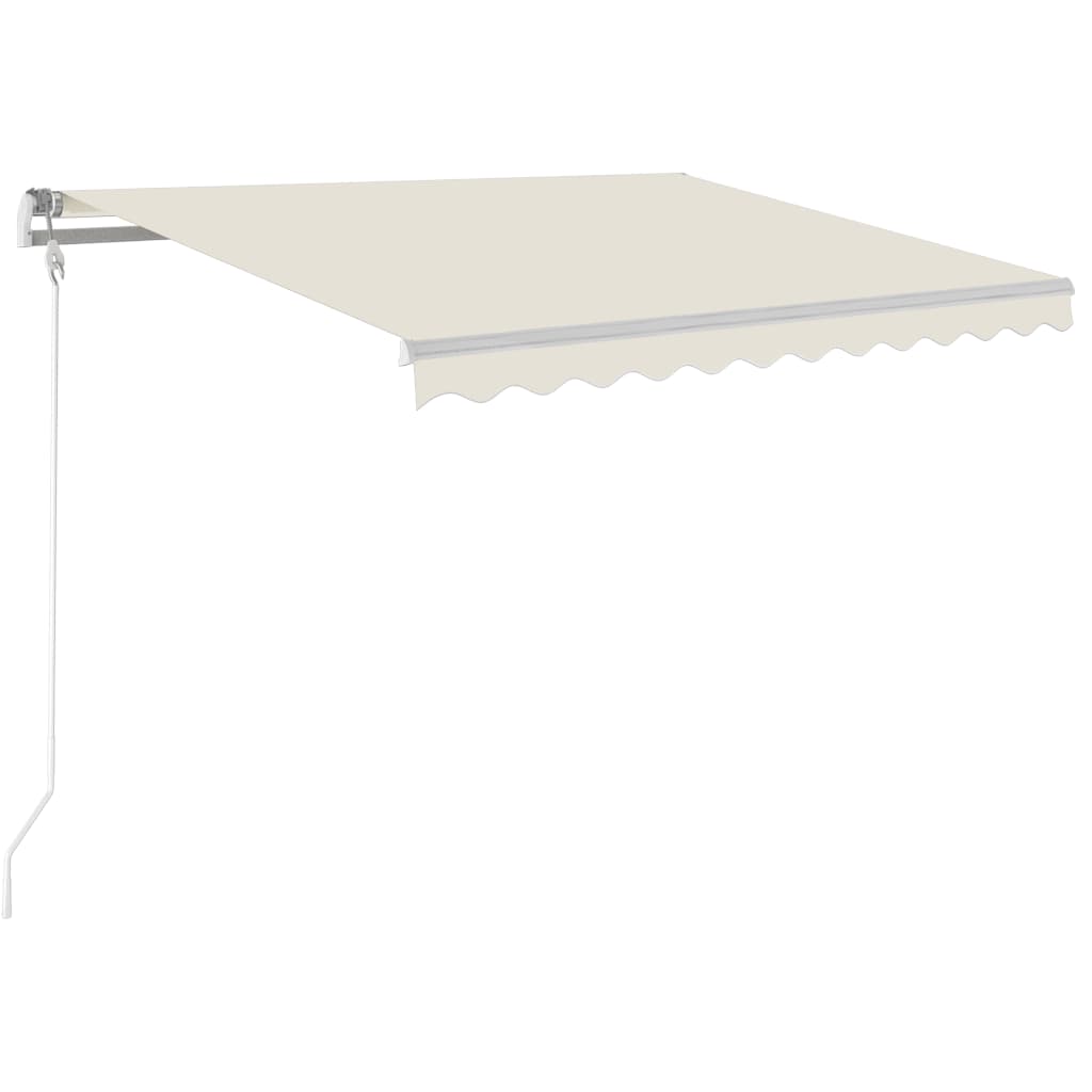 Vidaxl Luifel Automatique avec led et capteur de vent 350x250 cm couleur crème