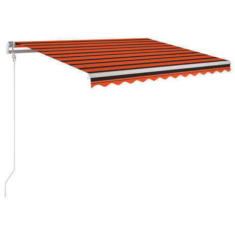 Vidaxl luifel automatique avec capteur de vent LED 350x250 cm brun orange