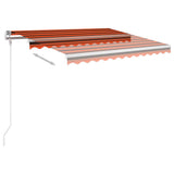 Vidaxl luifel automatique avec capteur de vent LED 350x250 cm brun orange
