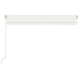 Vidaxl Luifel extensible manuellement avec la Crème LED 400x300 cm -Colored