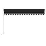 Vidaxl Luifel extensible manuellement avec une couleur anthracite LED 400x300 cm