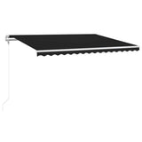 Vidaxl luifel automatique avec led et capteur de vent 400x300 cm anthracite