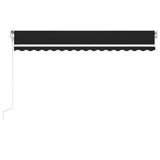 Vidaxl luifel automatique avec led et capteur de vent 400x300 cm anthracite