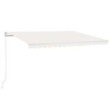 Vidaxl Luifel extensible manuellement avec la Crème à LED 450x300 cm -Colore