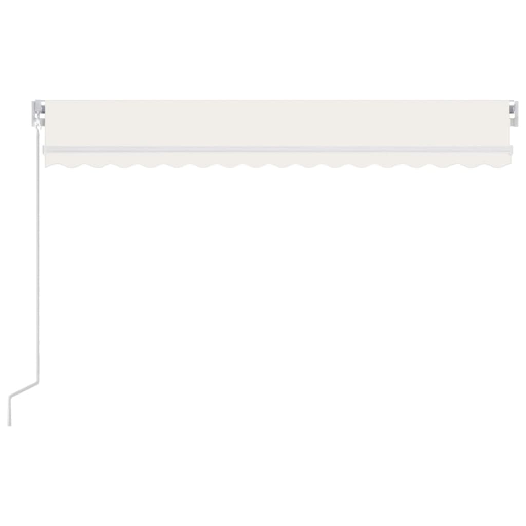 Vidaxl Luifel extensible manuellement avec la Crème à LED 450x300 cm -Colore