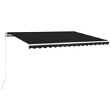 Vidaxl Luifel extensible manuellement avec une couleur anthracite LED 450x300 cm