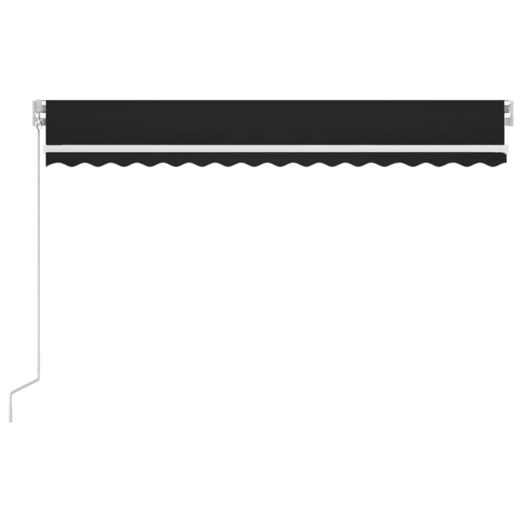 Vidaxl Luifel extensible manuellement avec une couleur anthracite LED 450x300 cm