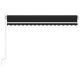 Vidaxl Luifel extensible manuellement avec une couleur anthracite LED 450x300 cm