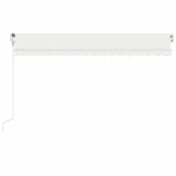 Vidaxl Luifel Automatique avec led et capteur de vent 450x300 cm couleur crème