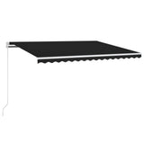 Vidaxl Luifel Automatique avec led et capteur de vent 450x300 cm anthracite