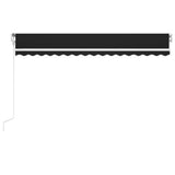 Vidaxl Luifel Automatique avec led et capteur de vent 450x300 cm anthracite