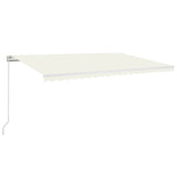 Vidaxl Luifel extensible manuellement avec la Crème LED 500x300 cm -Colored